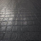 Z80025 Modern Animal Crocodile faux skin black alligator leather textured wallpaper 3D