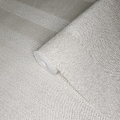Z44925 Modern Beige off white cream striped faux yarn fabric textured stripes wallpaper