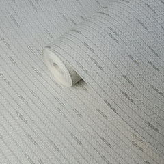 M50546 Modern Textured Wallpaper gray silver vertical lines 