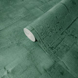 M16006 Modern Wallpaper green textured faux rustic grasscloth lines on plaster textures