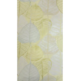 600024 Modern Yellow Gold Metallic floral large leaves textured Wallpaper