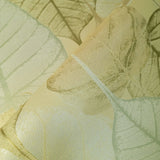600024 Modern Yellow Gold Metallic floral large leaves textured Wallpaper