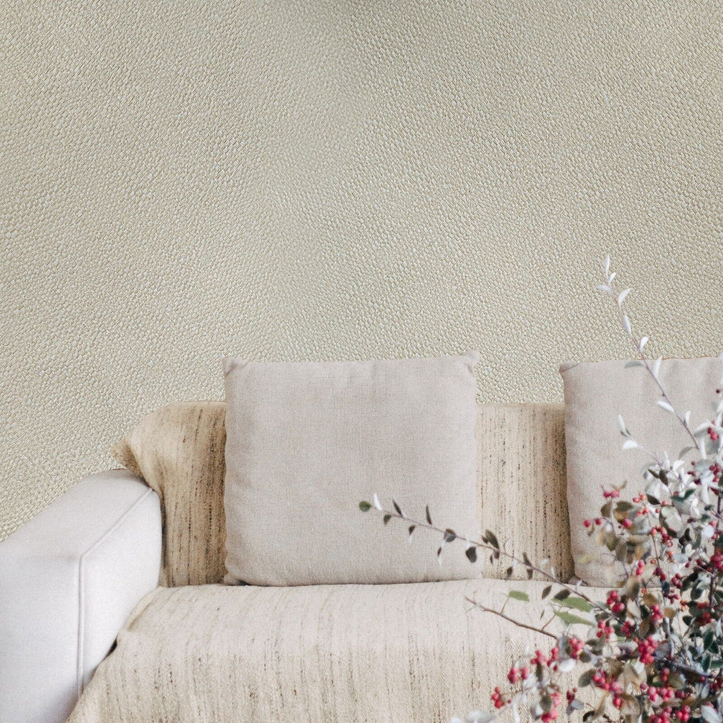 Z3443 Modern ivory off white gold Metallic faux woven fabric textured ...