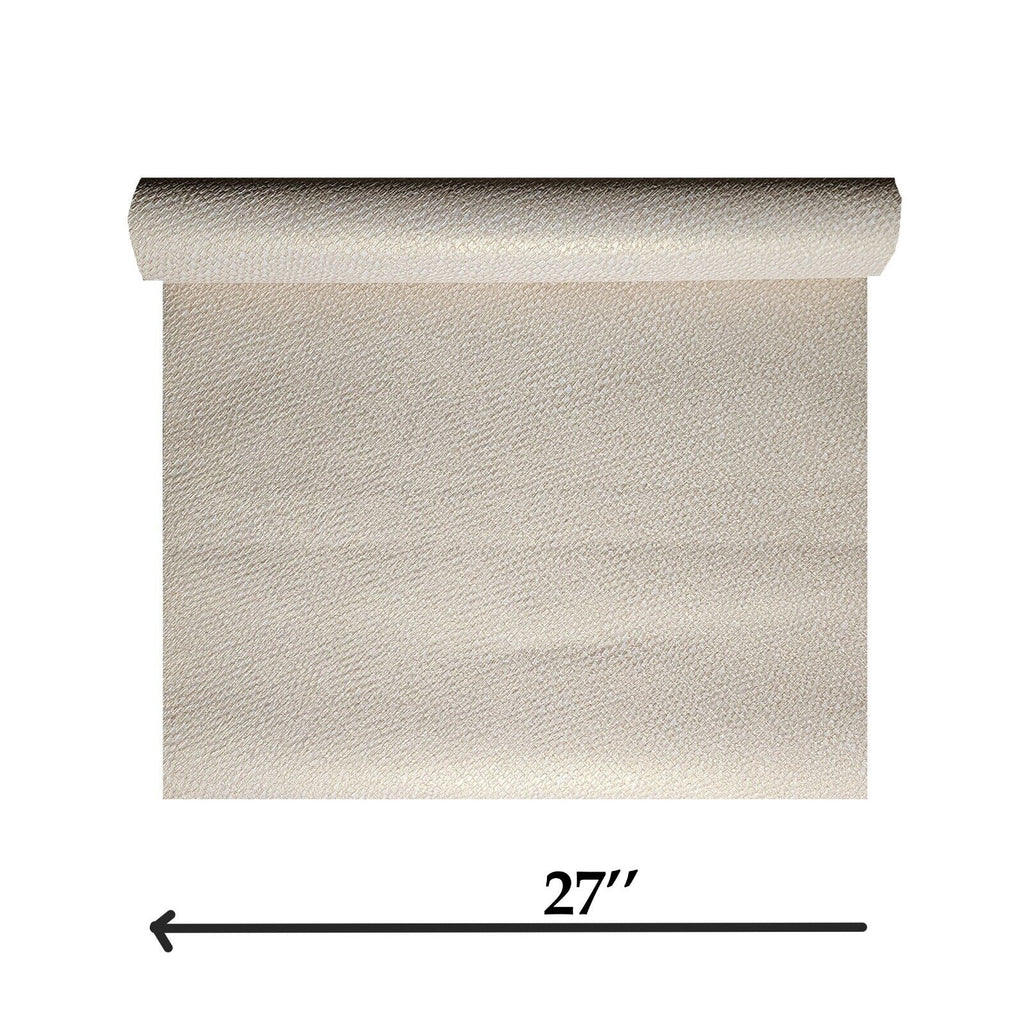 Z3443 Modern ivory off white gold Metallic faux woven fabric textured ...