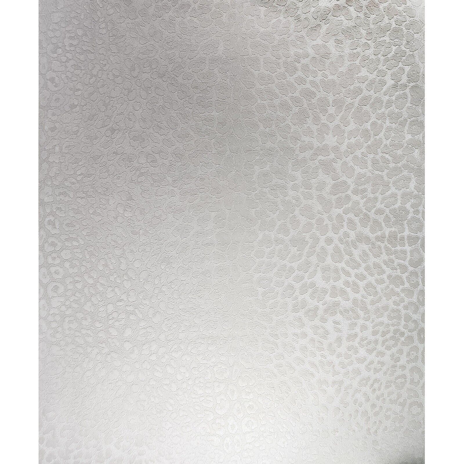 Z80041 Off White Embossed sparkles glitter wallpaper faux leopard 