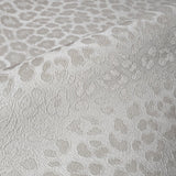 Z80041Off White Embossed sparkles glitter wallpaper faux leopard cheetah skin textured