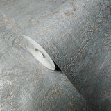 Z38040 Plain Modern light gray beige brass metallic faux plaster textured Wallpaper 3D