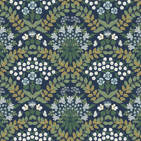 RP7324 Rifle Paper Co. Second Edition Blue Green Wallpaper BRAMBLE
