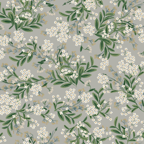 RP7383 Floral Green Gray Wallpaper 3D CORNFLOWER