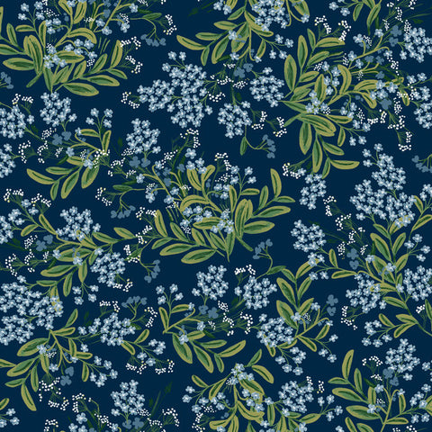 RP7385 Floral Green Blue Wallpaper 3D CORNFLOWER