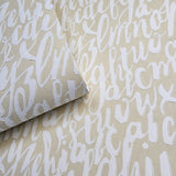 SD3730 Ronald Redding Masterworks white beige cream Novelty hand writing Wallpaper 3D