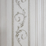 M5281B, M5281 Striped ivory off white tan textured line damask Wallpaper Can Be Used As Border