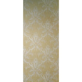 M50027 Victorian Wallpaper Yellow ivory gold metallic damask faux fabric textured rolls