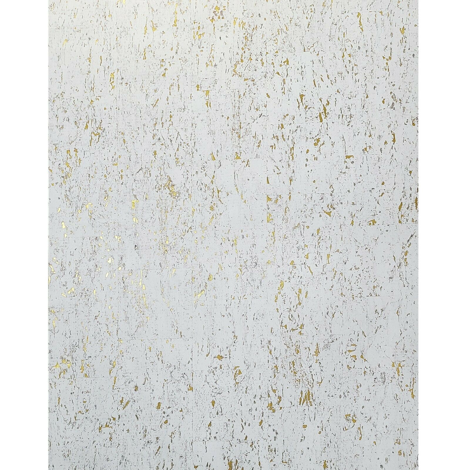 WM183101 Real natural cork white gold metallic Wallpaper