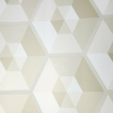 WM3050601 3D illusion tan beige off white geometric hexagon Wallpaper 