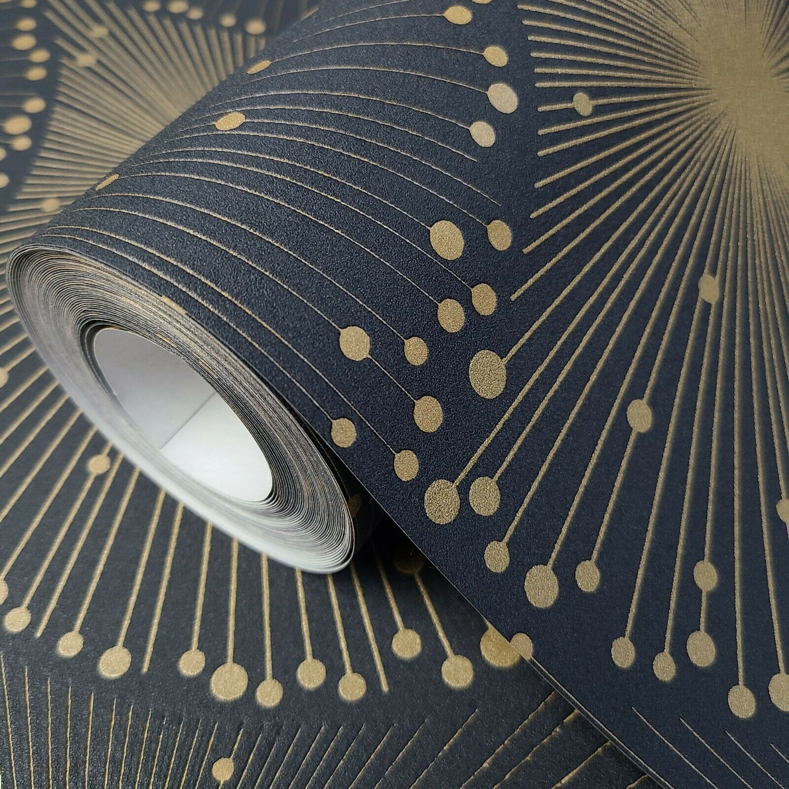 WM30553101 Black Gold dandelion textured Wallpaper – wallcoveringsmart