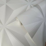 WM3091001 Gray off white geometric square triangles 3D illusion Wallpaper