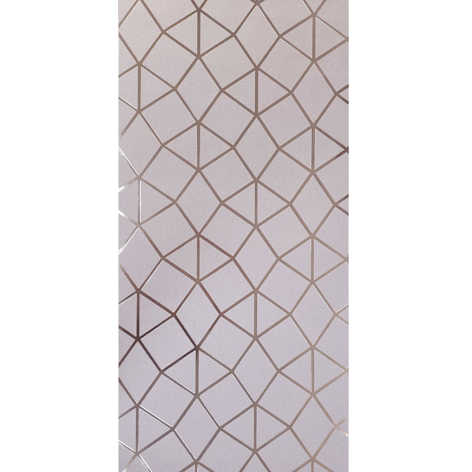 WM4256101 Geometric trellis pink gold metallic Wallpaper 