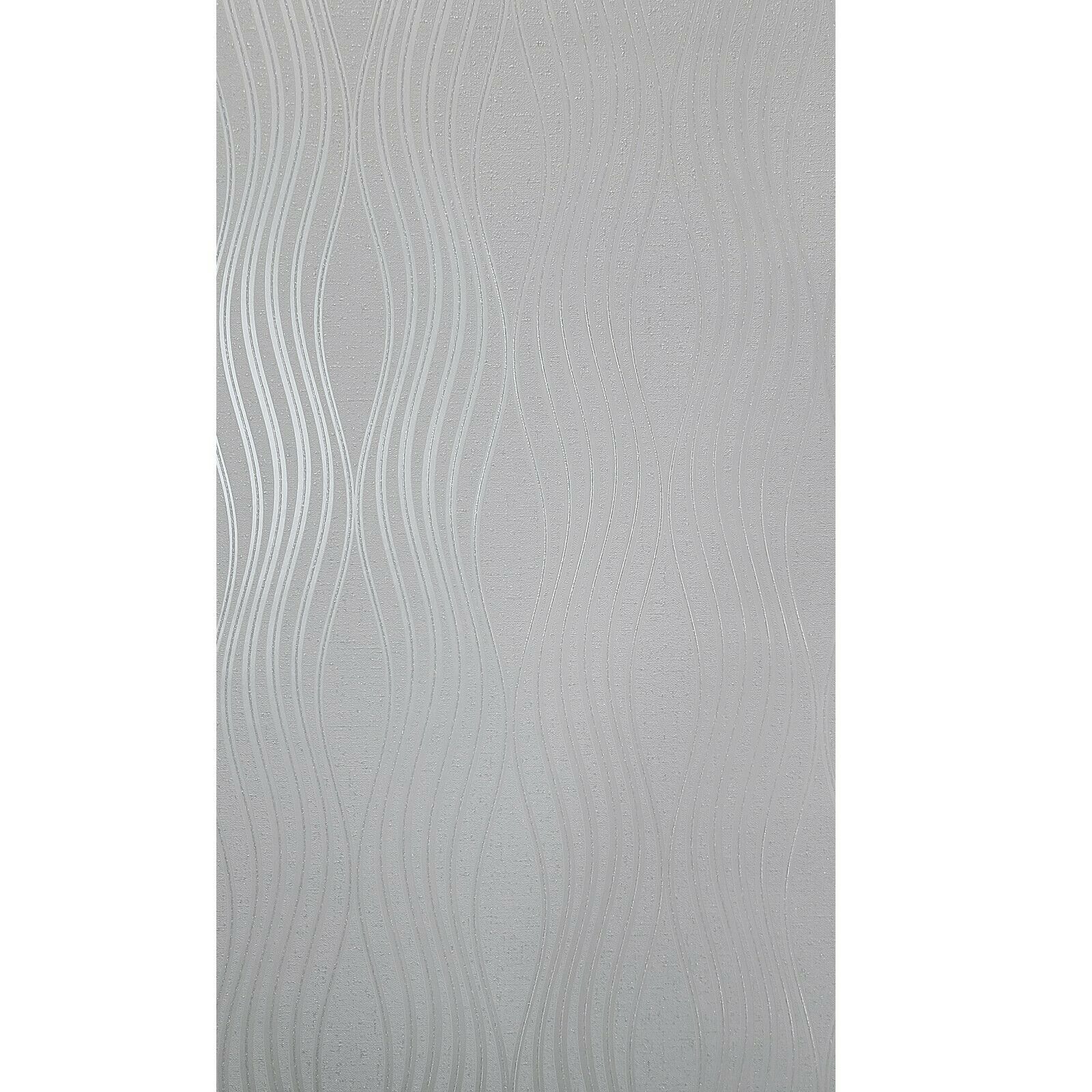 Ypsilon Grey Wave Geometric Wallpaper
