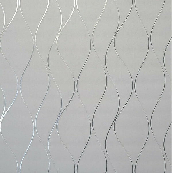 Y6201401 York Wavy lines Waves grayish white silver Metallic 