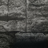 WM70712301 Charcoal gray black faux stone 3D Wallpaper 