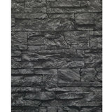 WM70712301 Charcoal gray black faux stone 3D Wallpaper 