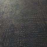 WM71547701 Crocodile Vinyl Black Copper Metallic Textured Wallpaper