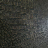 WM71547701 Crocodile Vinyl Black Copper Metallic Textured Wallpaper
