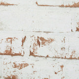 WM90781301 Textured 3D distressed white red faux brick Wallpaper