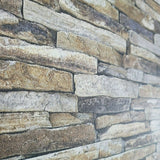 WM91421701 Brown rust purple faux sand stone 3D Wallpaper