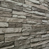 WM95833101 Grayish brown Textured faux flat Stone Wallpaper