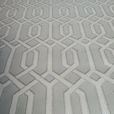 WMBA22001501 Gray gold metallic geometric faux fabric Wallpaper