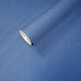 WMBA22003801 Navy blue plain faux fabric textured Wallpaper
