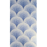 WMBA22004601 Gloss White blue faux Fish Scale mosaic tiles Wallpaper