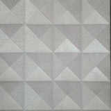 WMBA22006101 Gray silver metallic geometric 3D illusion Wallpaper