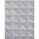 WMBA22006101 Gray silver metallic geometric 3D illusion Wallpaper