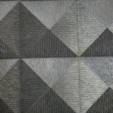 WMBA22006501 Black gray silver geometric textured 3D illusion Wallpaper