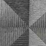 WMBA22006501 Black gray silver geometric textured 3D illusion Wallpaper