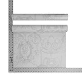 WMBL1007101 Embossed Floral white gray damask Victorian Wallpaper