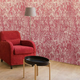 WMBL1008501 Burgundy red gold plain faux plaster Wallpaper