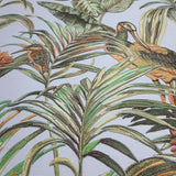 WMDE12001401 Floral tropical palm leaves Blue Green Birds Wallpaper