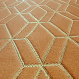 WMDE12006501 Orange gold geometric faux fabric textured triangle Wallpaper
