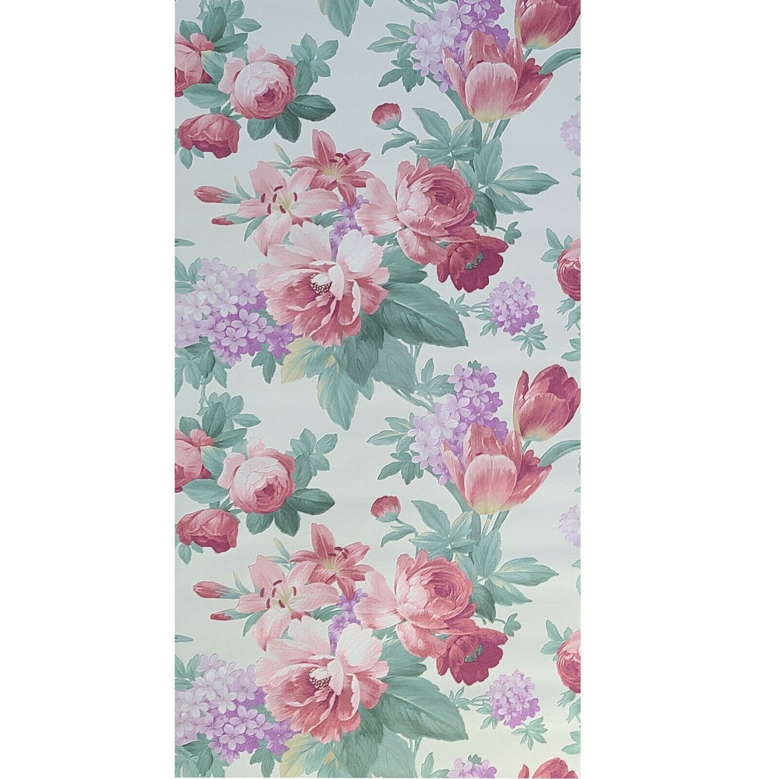 green and pink wallpaper floral