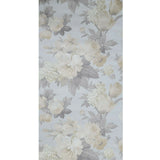 WMJM1001301 Blue gray yellow flowers floral faux fabric Wallpaper