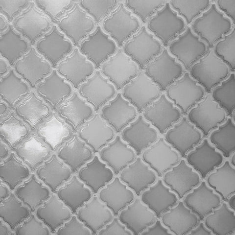 WMNF23208101 Gray Moroccan trellis faux tiles Wallpaper