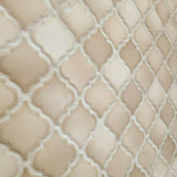 WMNF23208301 Peach cream Moroccan trellis faux tiles Wallpaper