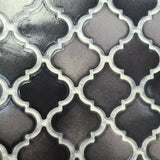 WMNF23208601 Charcoal gray black Moroccan trellis faux tiles Wallpaper