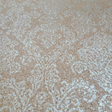 WMSR21010501 Faux Mica vermiculite stone  brass tan gold damask Wallpaper