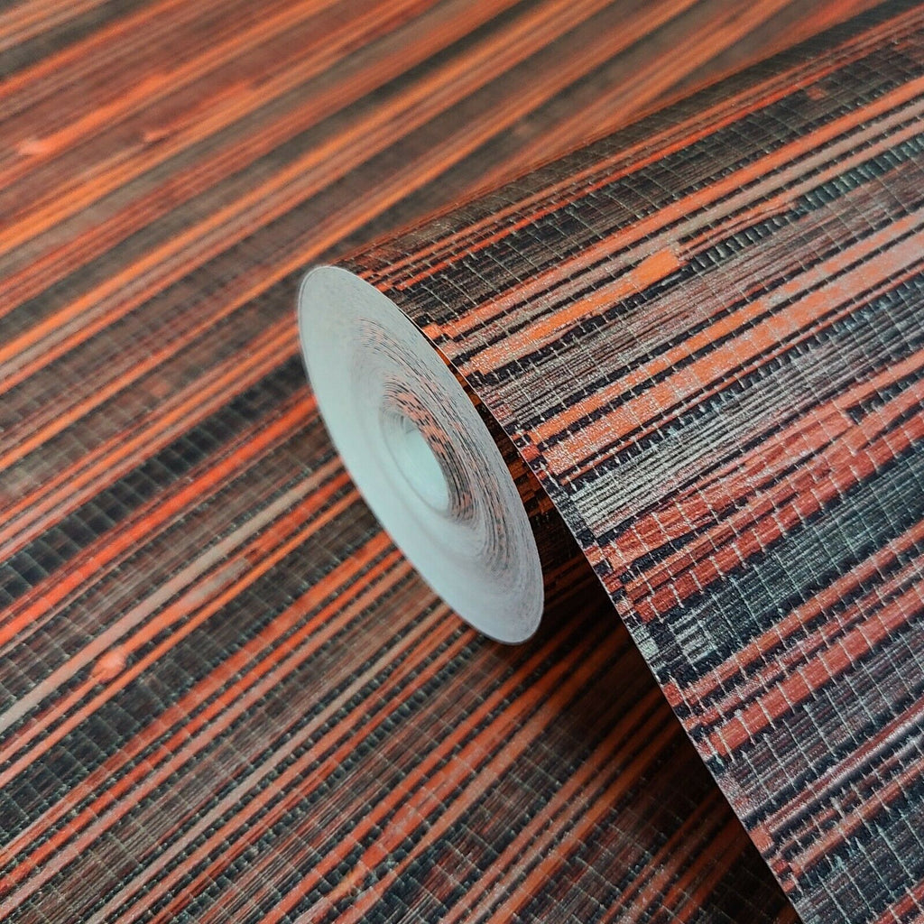 WMSR21031101 Faux grasscloth orange bronze brown gold Wallpaper