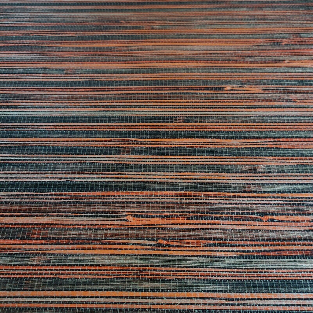 WMSR21031101 Faux grasscloth orange bronze brown gold Wallpaper